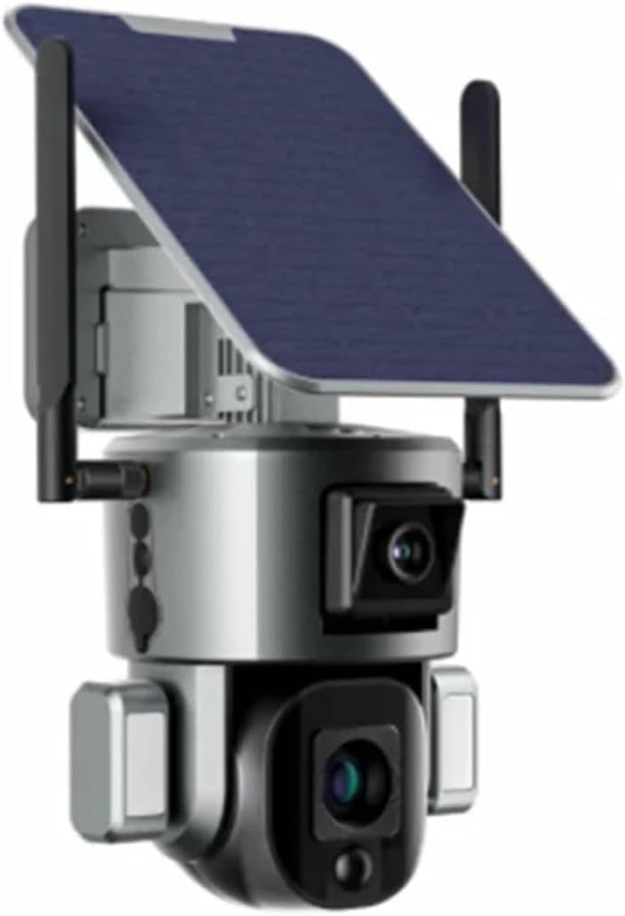 Camera Surveillance, Caméra solaire d'extérieur 4K 8mp, 4G/Wifi, étanche IP66, sécurité extérieure, suivi automatique, Surveillance PTZ, CCTV,Intérieur et extérieur(4G 10XZoom 128GB)