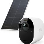 Arlo Surveillance Camera Ultra 2 Spotlight + Solar Panel, WiFi, Wireless, 4K HDR Video, Night Vision, 180° Field of View, 6 Months Battery, Includes 90 Days Arlo Secure, SmartHub Required