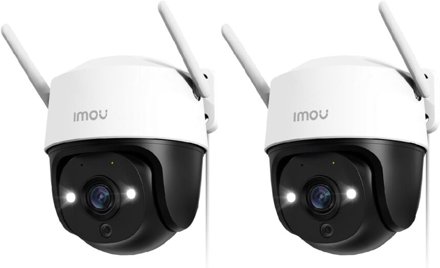 Imou 3K(5MP) 360° Outdoor WiFi Surveillance Camera, PTZ WiFi Outdoor IP Camera, 30M Colour Night Vision, AI Person Detection, Intelligent Tracking, IP66 Waterproof, Two-Way Audio