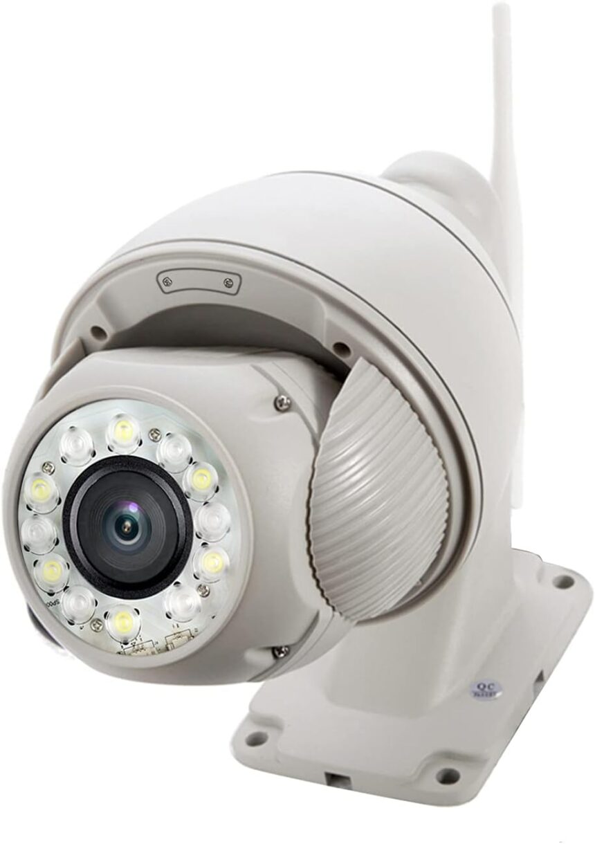 Outdoor WiFi Security Camera, Sricam Wireless IP Camera, IP66 Waterproof Dome, Pan/Tilt with Motion Alerts Night Vision Indoor Indoor