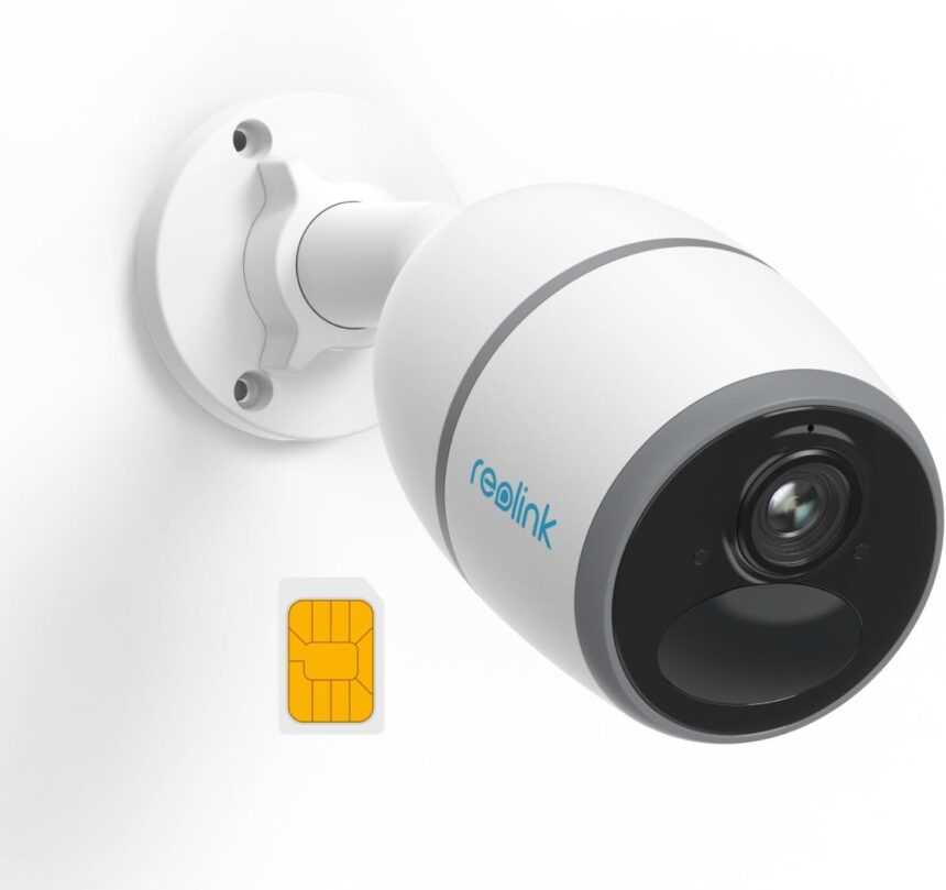 Reolink 4MP 3G/4G LTE Wireless Outdoor Camera with SIM Card, Battery Surveillance Camera, with 2K Night Vision, Human Detection, Two-Way Audio, Go Plus