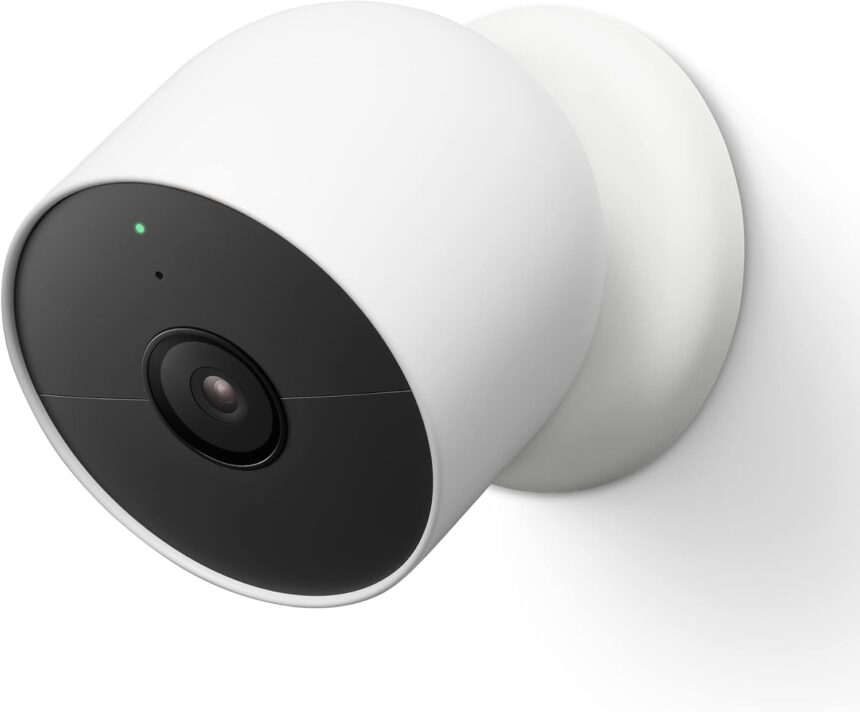 Google Nest Cam Smart Surveillance Camera for Indoor and Outdoor White 1 Piece (1 Piece)