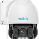 Reolink 5MP PTZ Outdoor WiFi IP Surveillance Camera, 5X Optical Zoom, Automatic Tracking, Night Vision in Colour 60m, 2.4/5GHz Two-Way Audio Intelligent Detection, IP66, RLC-523WA