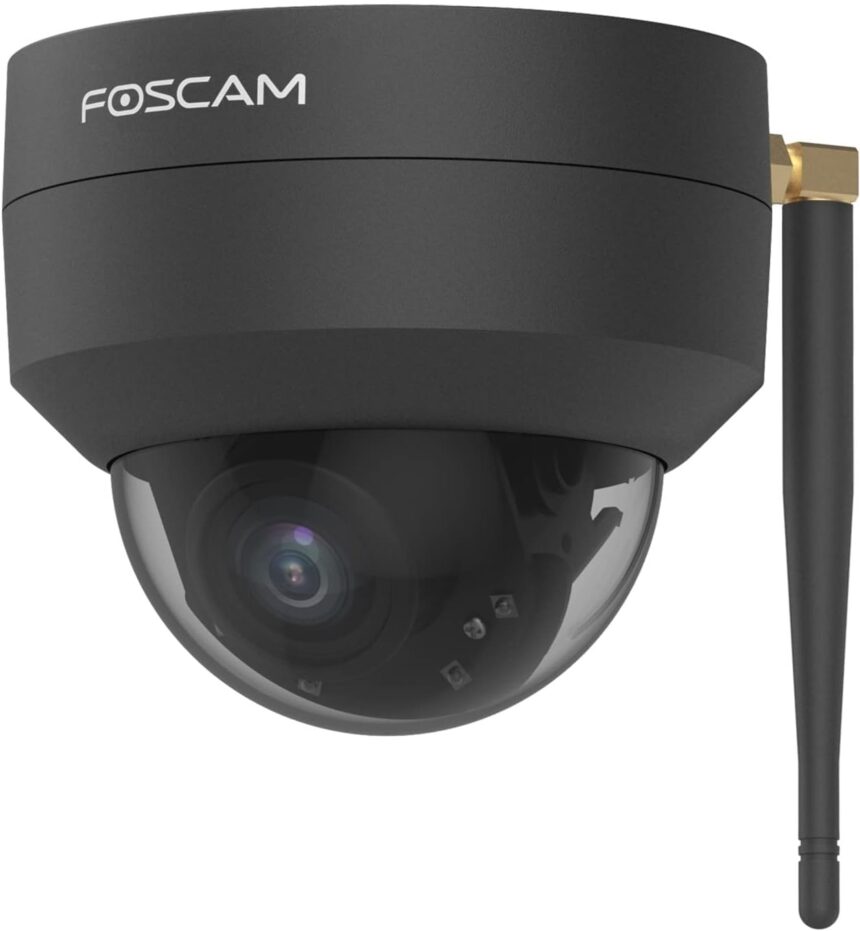Foscam D4Z-B - 4MP Motorised Outdoor Wi-Fi IP Camera - 4x Optical Zoom - Intelligent Motion Detection 1 Unit (Pack of 1) Black