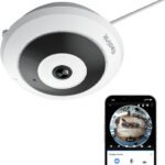 Reolink Fisheye Camera, 2K+ 6MP 360° Panorama, 2.4/5GHz WiFi Indoor Surveillance Camera, Motion Detection, Distortion Correction, Two-Way Audio, IR Night Vision, FE-W White