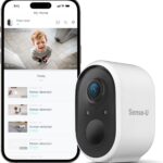Sense-U Wireless 2 Outdoor Security Camera for Outdoor Indoor with HD Video, No Monthly Fee, Rechargeable, Night Vision, PIR Motion Detection, Alarm, Activity Zone,
