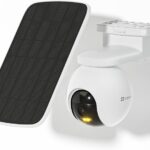 EZVIZ CB8 KIT 2K Wireless Outdoor WiFi Surveillance Camera, Solar, 10400mAh Battery, Intelligent Tracking, Person Detection, Night Vision, Color Vision, Two-Way Audio, Siren, Type C