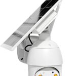 ZJ WiFi Solar IP Camera 1080P 8W Audio Two-Way PTZ Rotation Camera Metal Security Camera Wireless PTZ Camera CCTV Camera PIR Alarm Camera (Colour: WiFi 32G RAM)