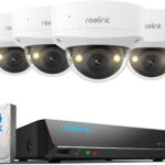 Reolink 4K PoE Surveillance Camera Kit IK10 Vandal Proof NVR 8CH with 2TB Hard Drive, Colour Night Vision, Person/Vehicle/Animal Detection, Two-Way Audio, IP67 Resistant, RLK8-800V4