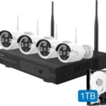 NIVIAN 2K SUPERHD WiFi CCTV Kit - Easy to Install Security for Home or Business, AI Human Detection, Night Vision, Remote Access, 4 Cameras + 8CH NVR+Hard Disk