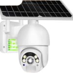 Camera Surveillance, Caméra extérieure 3G 4G batterie intégrée 1080P caméra IP de sécurité sans fil solaire PIR caméra de Surveillance dôme de vitesse de mouvement humain ,Intérieur et extérieur(WIFI