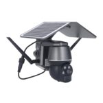 Odorkle Solar Security Camera 1080P Outdoor Wireless Solar Power PTZ Camera 3MP Panoramic Tilt Security Camera with Rechargeable Battery, Motion Detection (4G EU)
