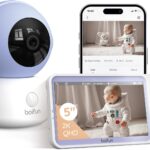 BOIFUN 2K 5" Baby Monitor Camera with Phone App, 360° Rotation, Motion Monitoring & Auto Tracking, Custom Area Detection, 4X Zoom