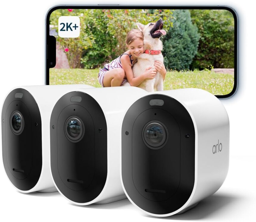 Arlo Pro 5 Spotlight Surveillance Camera - Pack of 3 Cameras