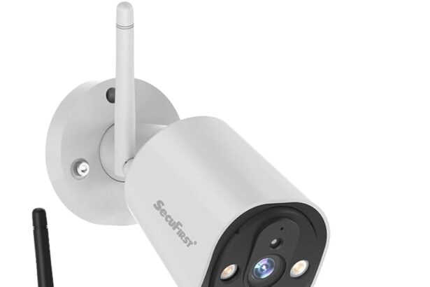 SecuFirst 2K Wireless Outdoor Surveillance Camera Kit with Indoor Monitor,7 Inch Touch Screen,Video Babyphone Camera,Work Without WiFi,Motion Detection,64GB SD Card, Intercom
