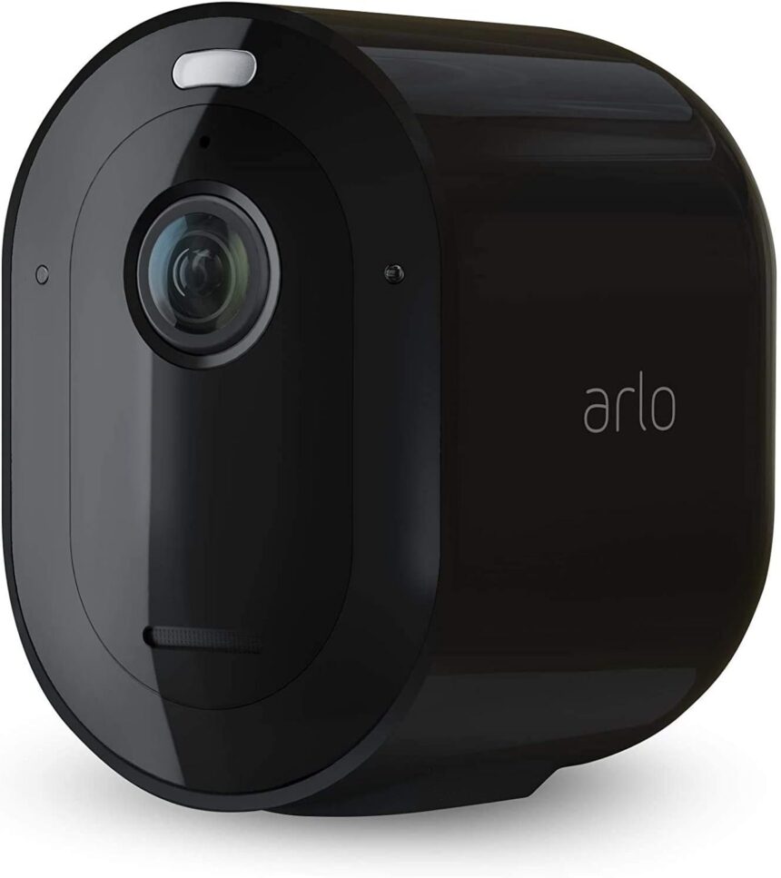 Arlo Pro 3 Wireless Outdoor WiFi Surveillance Camera, Pack of 1 Camera, 2K HDR, 160° Night Vision, Siren, Motion Detection, Two-Way Audio, Includes 90 Jrs Arlo Secure (Black)