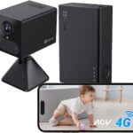 EZVIZ 2K 4G Wireless Indoor Camera + External Battery, AOV Mode, Person Detection, SD Card up to 512GB (Not Included), Time-Lapse Video, Two-Way Audio, Compact Design, CB2 Kit Black