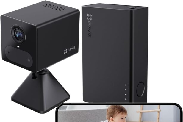 EZVIZ 2K 4G Wireless Indoor Camera + External Battery, AOV Mode, Person Detection, SD Card up to 512GB (Not Included), Time-Lapse Video, Two-Way Audio, Compact Design, CB2 Kit Black