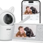 ieGeek 1080P/ 4.3 Inch Baby Phone Camera, PTZ 355° Baby Phone Video Connected Smartphone, Video Phone with Smart Alerts/Night Vision/Automatic Tracking