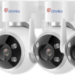 Ctronics 4PCS Outdoor WiFi Surveillance Camera, PTZ WiFi IP Camera with Auto Tracking Human Detection, 30M Night Vision Color 1080P, Two-Way Audio, 3 Installation Methods, IP66 (4)