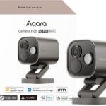 Aqara 4MP G5 Pro WiFi Hub Camera, HomeKit Secure Video, 2.4/5 Ghz, Edge Router, External Camera, Colour Night Vision, AI Detection, Thread/Zigbee, Compatible with Alexa, Google, Grey