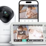 Dr.Care VistaView Lite Smart WiFi Babyphone Camera with Phone App, 4 Inch 720P Split Screen Camera 1080P Camera Baby Monitoring, Motion Alerts, HD Night Vision, 3000mAh Battery