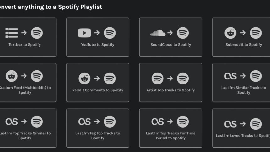 Spotlistr : Transformez n’importe quoi en playlist Spotify