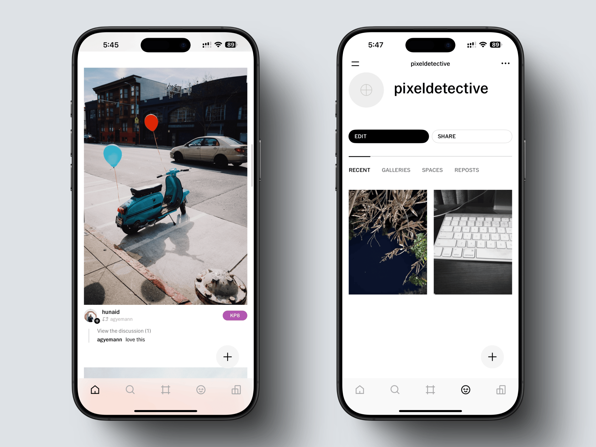 Application VSCO pour iPhone.