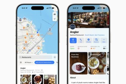Recommandations de restaurants Michelin sur Apple Maps