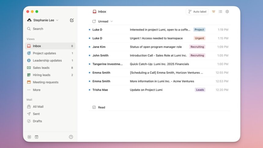 Notion Mail : un retour à l’époque où Gmail était performant